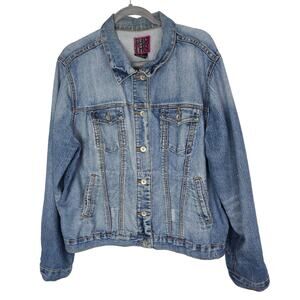 Torrid Jacket Denim Jacket Women 2X Blue Plus Size Jacket Jean Jacket Womens